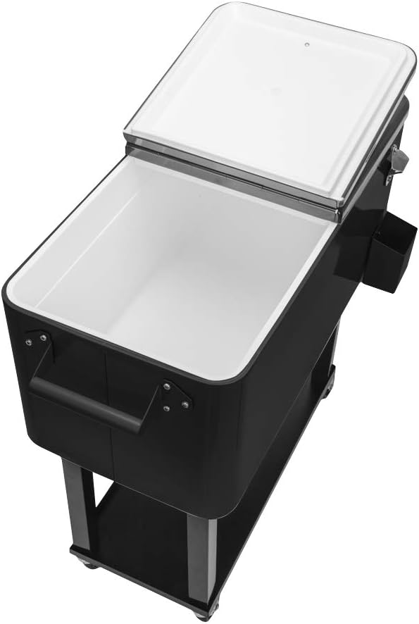 80 Quart Rolling Ice Chest with Shelf M604