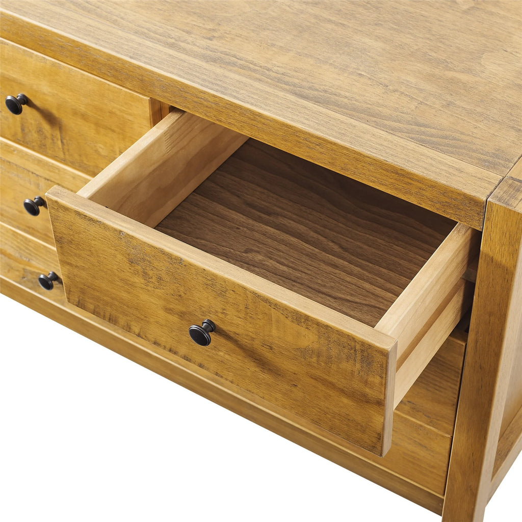Rustic Wood 5-Drawer Dresser E25313