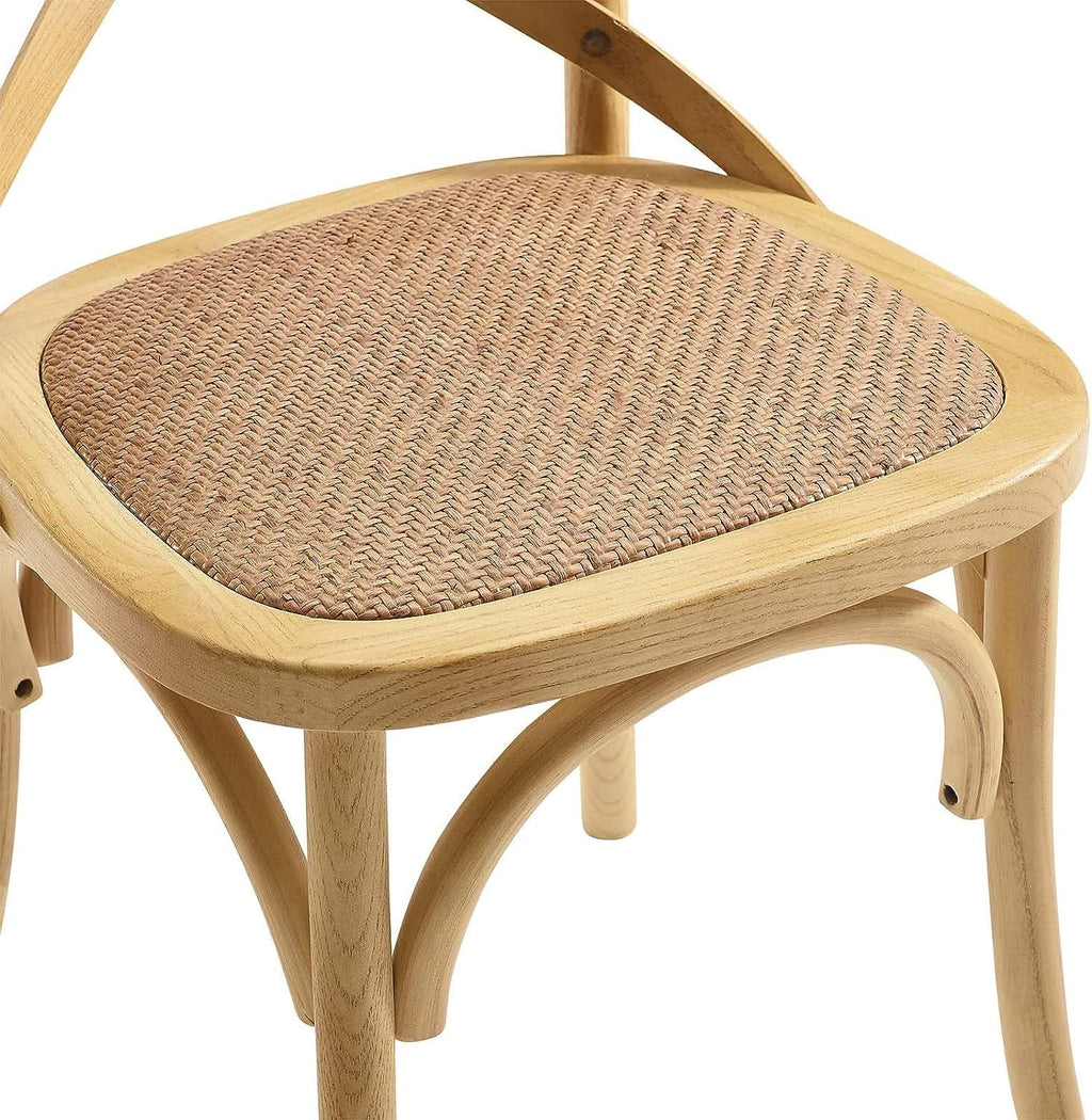 Elm Wood Rattan Dining Chair D112054