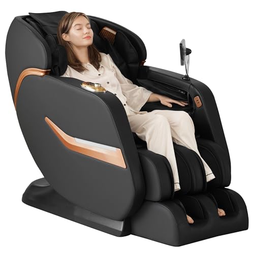 Zero Gravity SL-Track Shiatsu Full Body Massage Chair with Body Scan, Waist Heating, Bluetooth, Foot Rollers, 32 Airbags & Extended Footrest Z36472