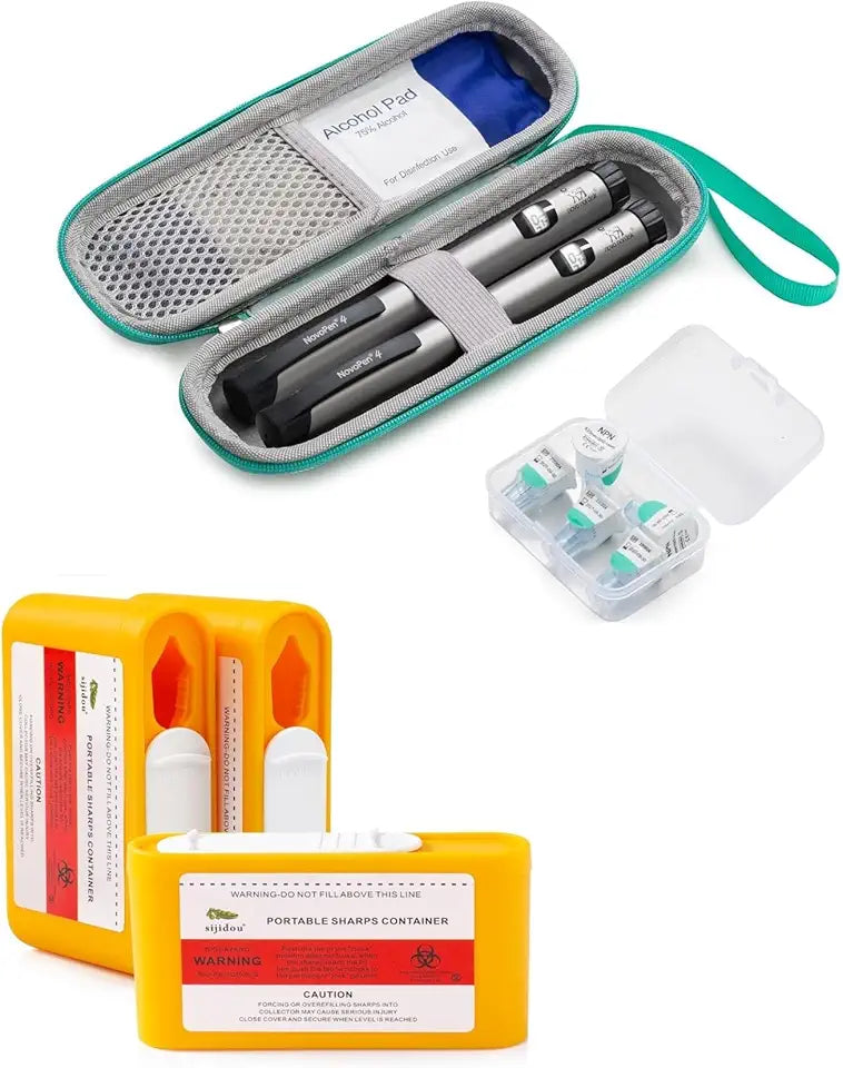 Portable Insulin Cooler Travel Case and Sharps Container G5772