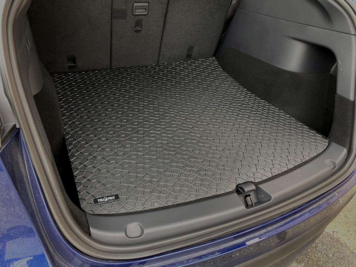 Black Rubber Floor Mat and Cargo Mat Set for Tesla Model Y U121508