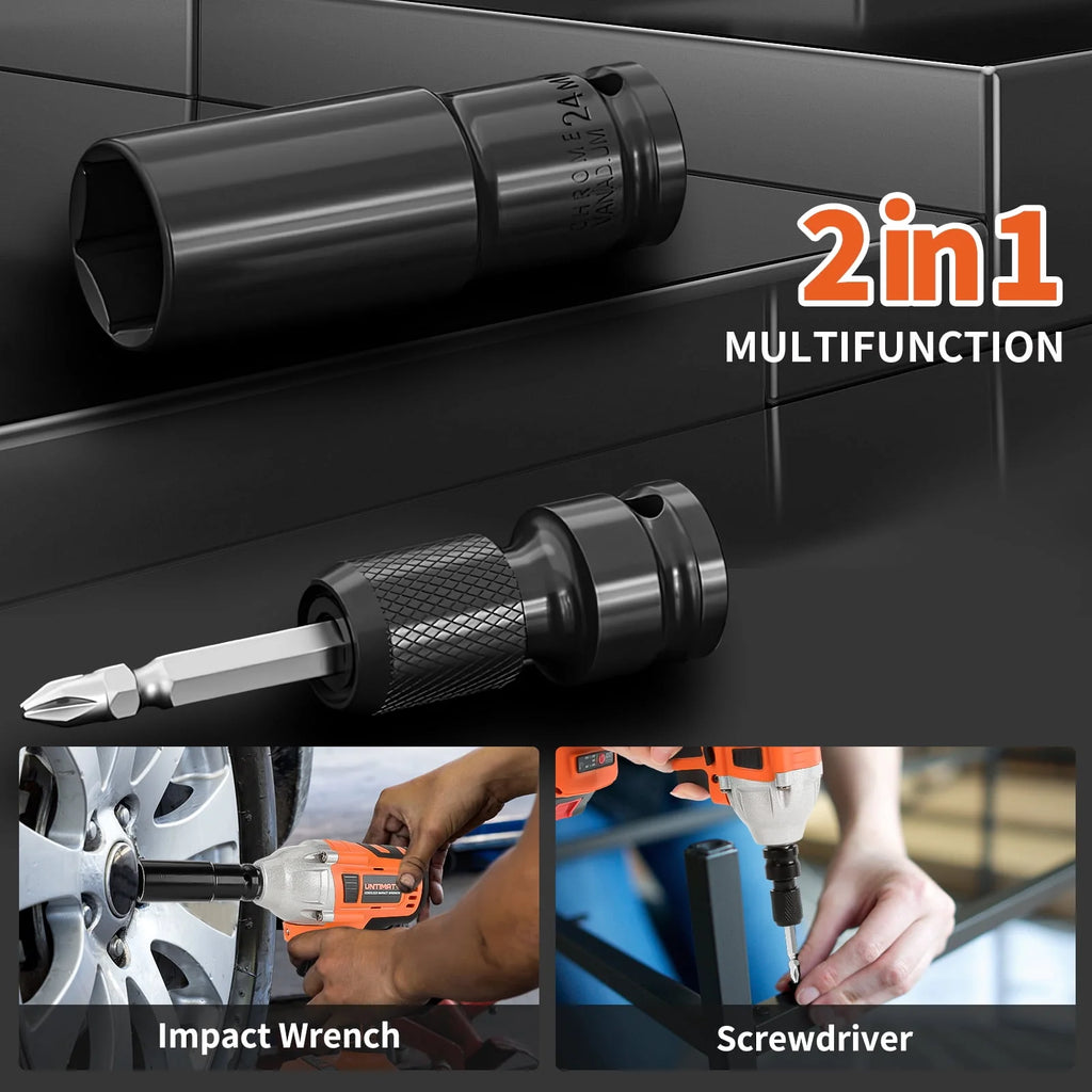 1/2 inch Brushless Cordless Impact Wrench with 3.0Ah Li-ion Battery & 7 Sockets G83893