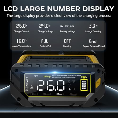 12V 24V 16-Amp Smart Battery Charger L738682