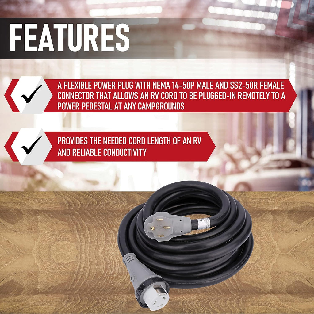 50 Amp 25 Feet RV Power Extension Cord X256941