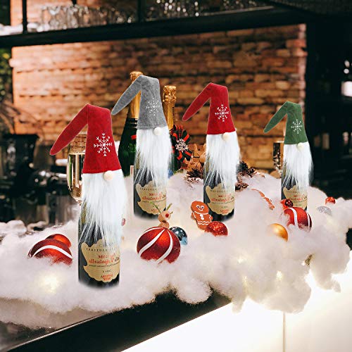 6 Sets Christmas Wine Bottle Cover Hats S80445