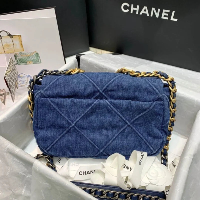 Denim Flap Bag L902