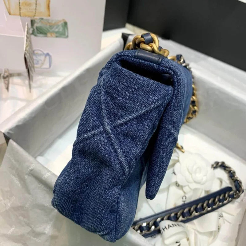 Denim Flap Bag L902