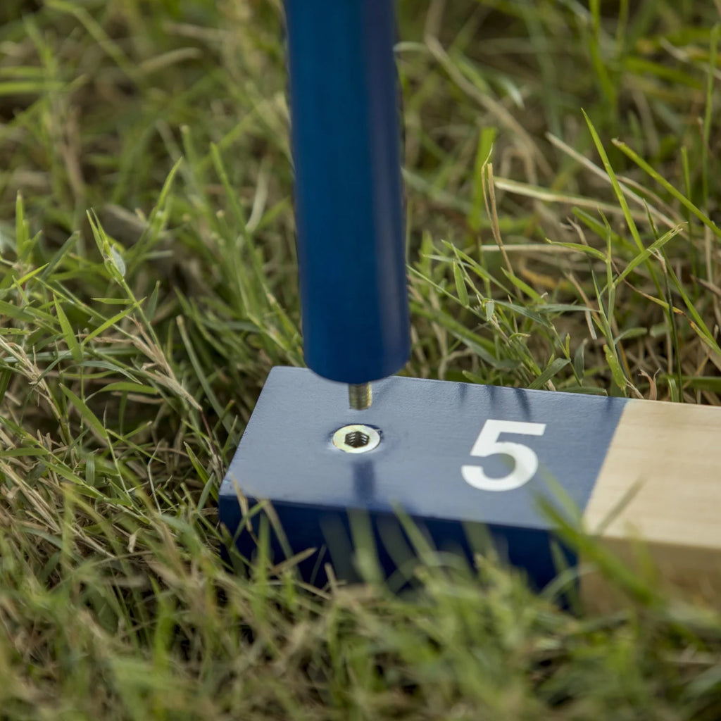 Compact Wood Ring Toss with 5-Peg Target and 4 Rope Toss Rings I1681