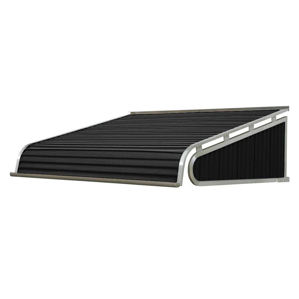 Black Solid Slope Door Fixed Awning P1769