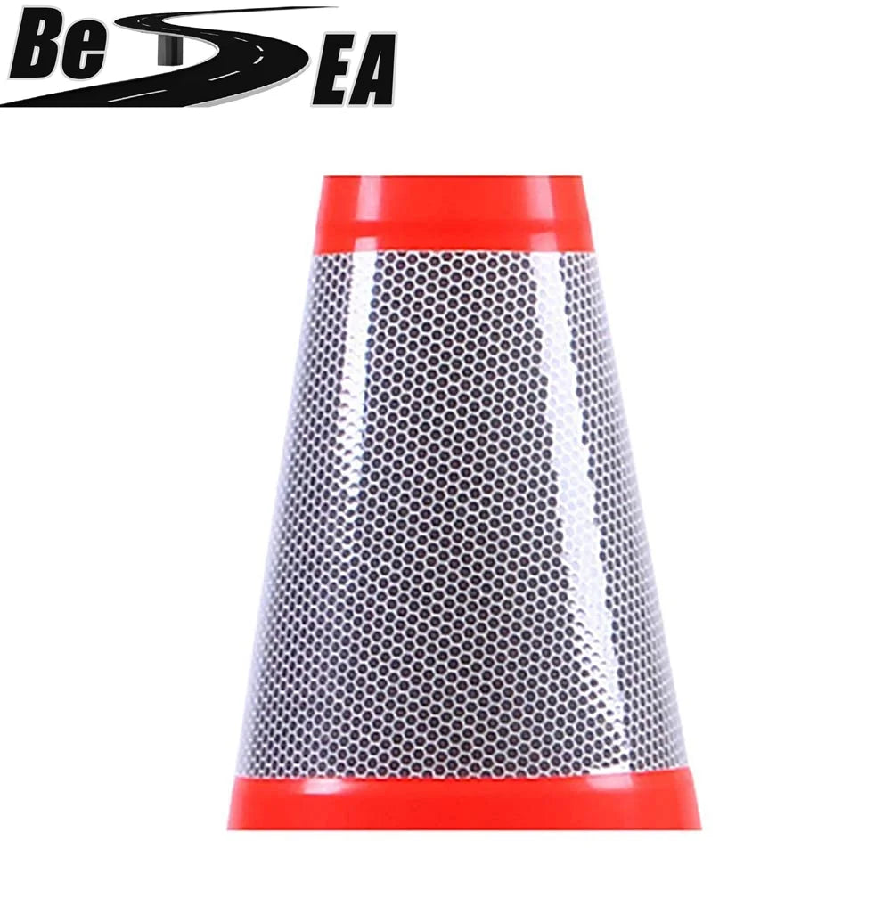 18" Orange PVC Safety Traffic Cone with Black Base and 6" Reflective Collars X4976