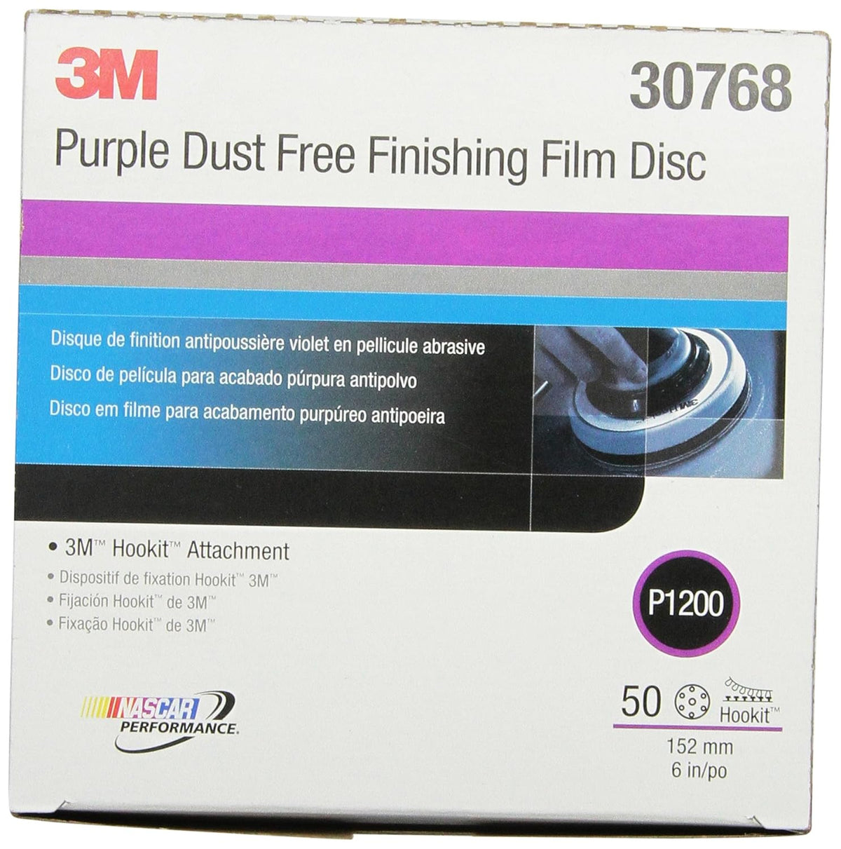 6 in P2000 Purple Abrasive Disc 50 Discs X517