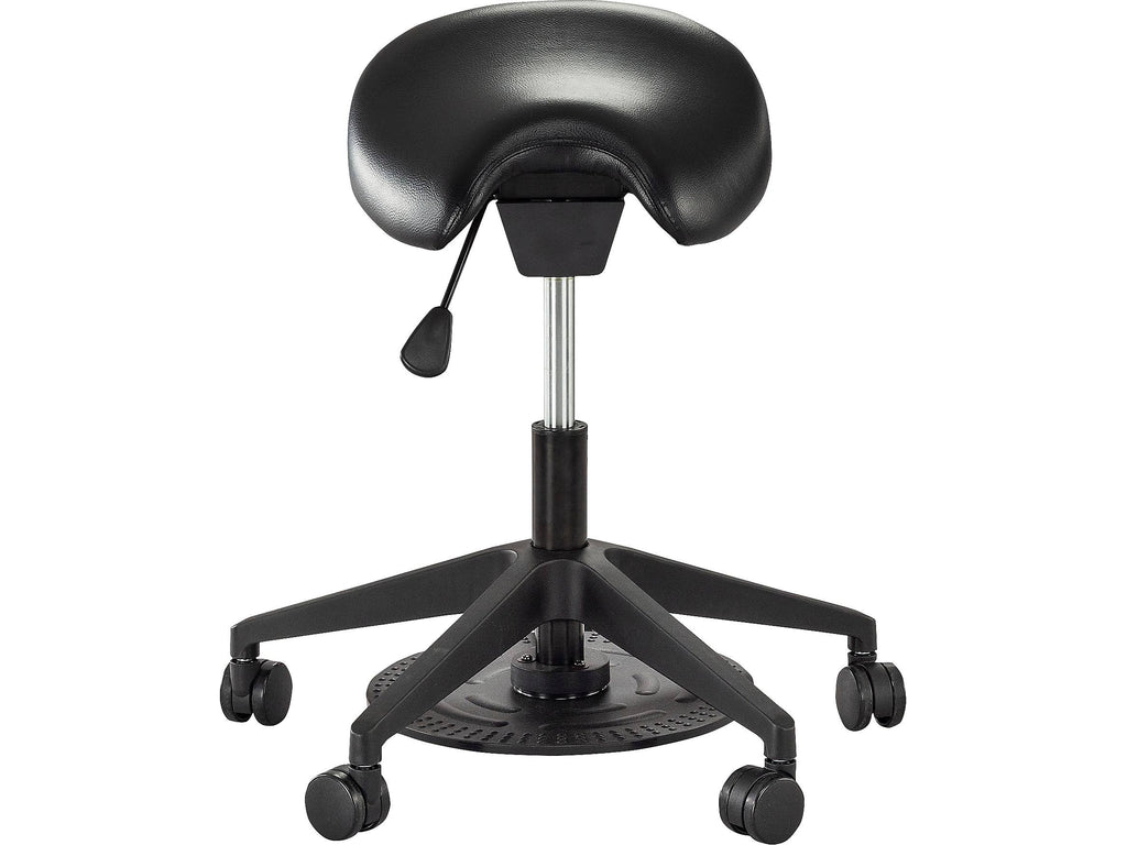 Saddle Swivel Stool with Plastic and Vinyl E568