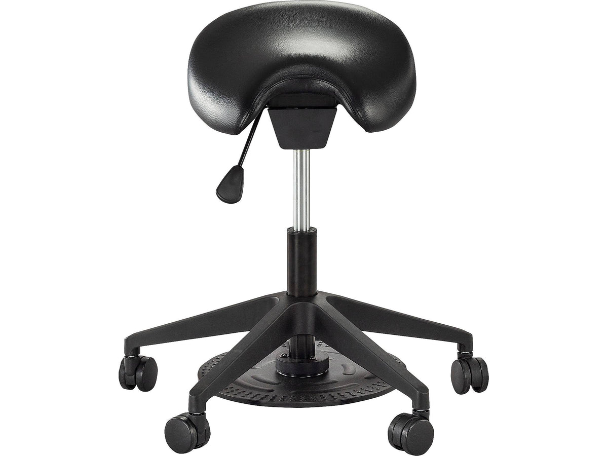 Saddle Swivel Stool with Plastic and Vinyl E568