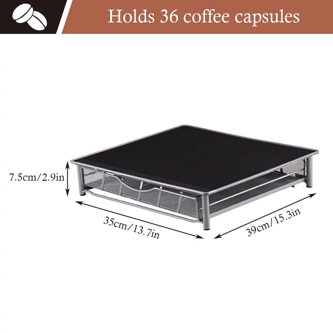 36 Coffee Pod Capacity K-Cup Holder Drawer Storage S999