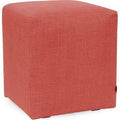 Linen Slub Cube Ottoman Poppy Red Rayon U127
