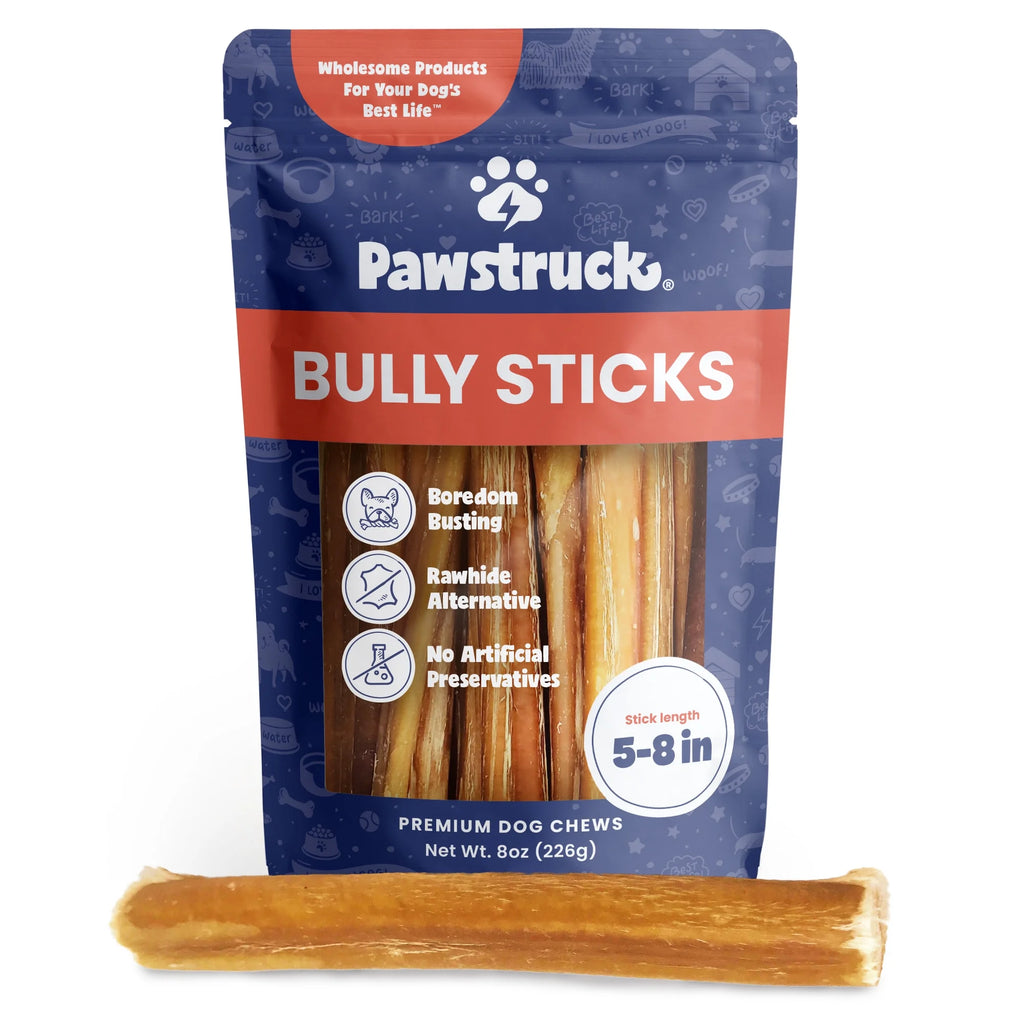Natural 5-8" Beef Bully Sticks, 8 oz. Bag O228