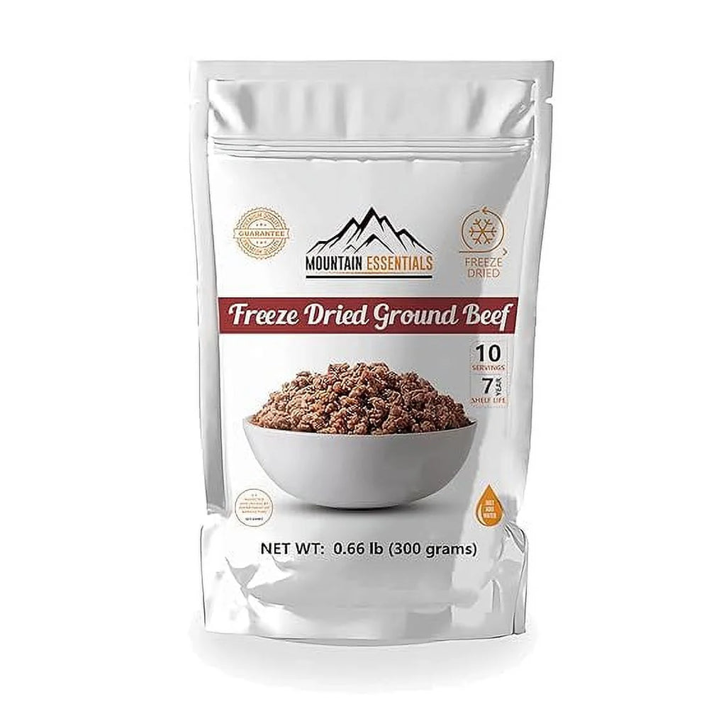 Freeze Dried Ground Beef Fully Cooked, Pack of 12, 10 serving W555