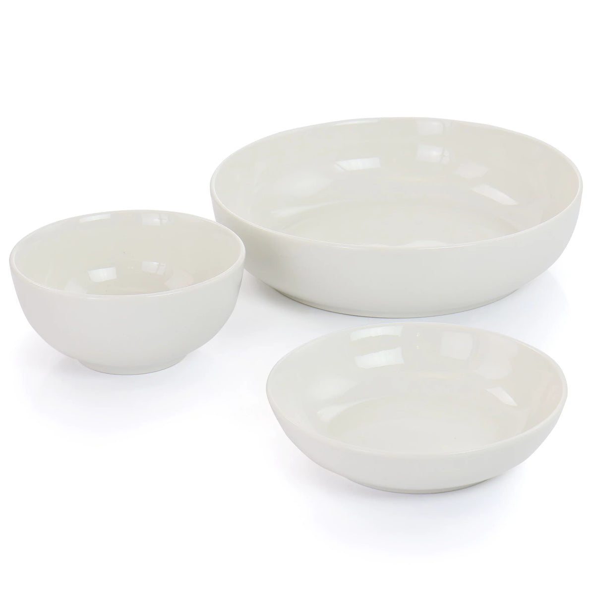 32 Piece White Porcelain Dinnerware Set E50357