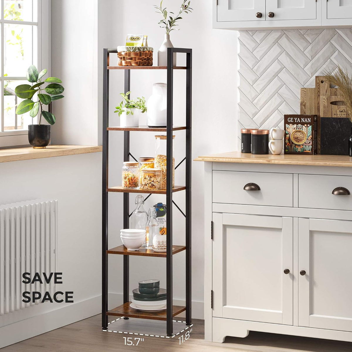 5-Tier Bookshelf Storage Shelving Unit M854
