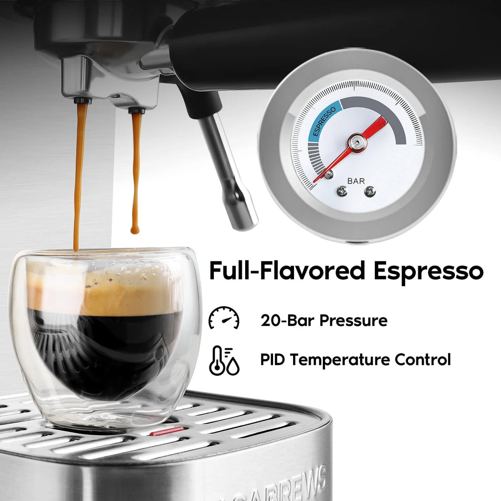 20 Bar Espresso Machine with Milk Frother Steam Wand G1619