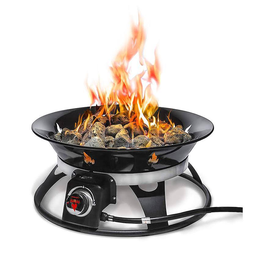 21 Inch Steel Portable Propane Fire Pit with Cover and Carry Kit K154861