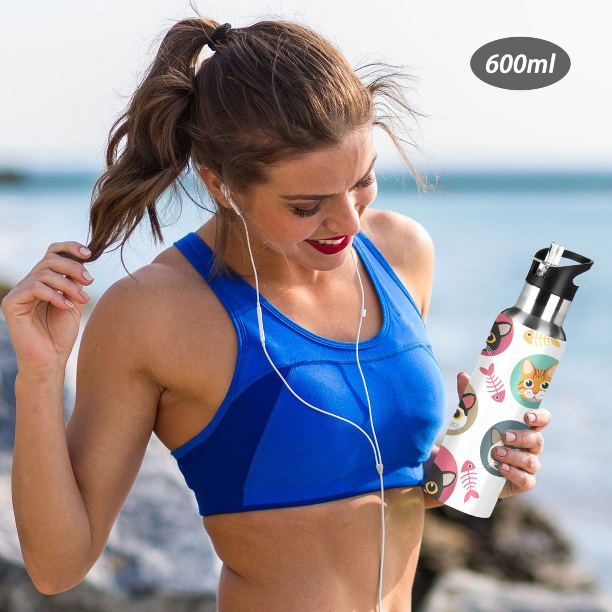 Stainless Steel Insulated Water Bottle with Straw Lid S486