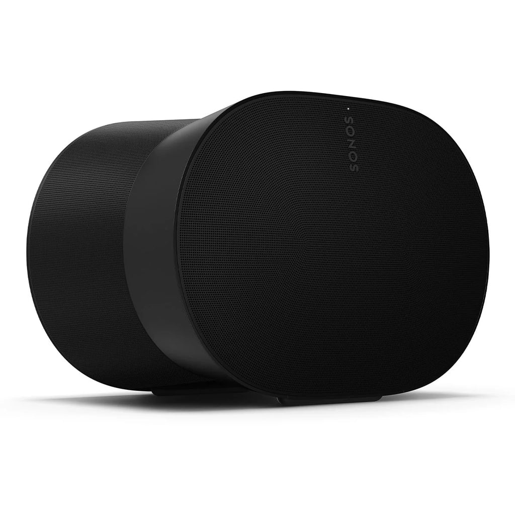 Black Wireless Soundbar, Subwoofer, and Pair of Smart Speakers X6820