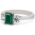 14K White Gold Three Stone Diamond Ring E79962