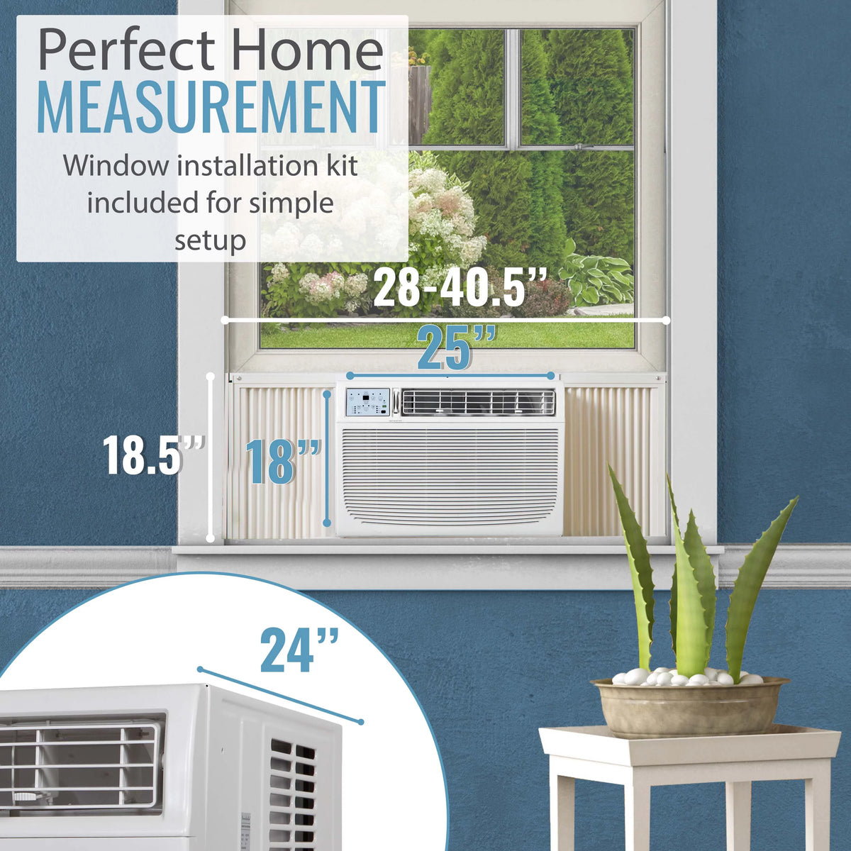 18,000 BTU 230-Volt White Window Air Conditioner with Remote D198602