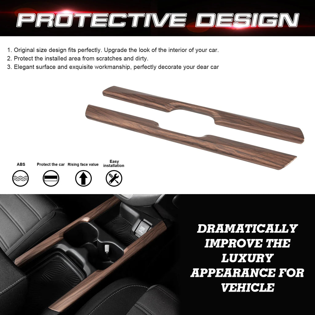 Center Console Cup Holder Side Panel Molding Cover Trim Peach Wood Grain H960735