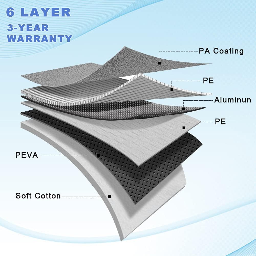 6 Layers SUV Car Cover with Zipper Door B6848