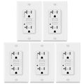 5 Pack 20A/125V Tamper Resistant GFCI Outlets B4188