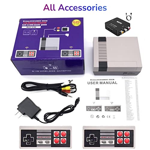 Classic Mini Retro Game Console with 600 Games and Dual Wireless Remote Controllers I148