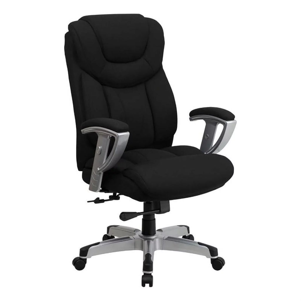 Black Fabric Office Chair with Arms U914420