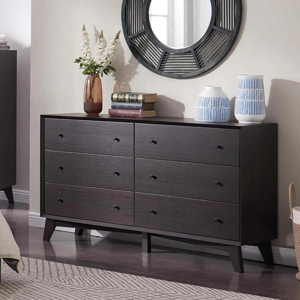 Mid Century Modern 6 Drawer Dresser J2821