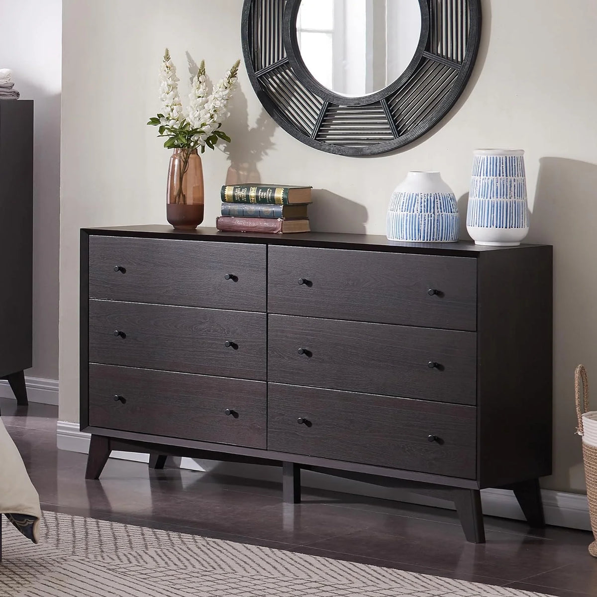 Mid Century Modern 6 Drawer Dresser J2821