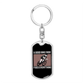 Stainless Steel or 18k Gold Swivel Dog Tag Keychain L38493