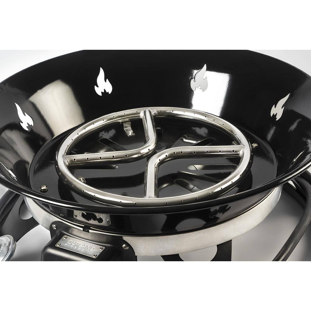 21 Inch Steel Portable Propane Fire Pit with Cover and Carry Kit K154861