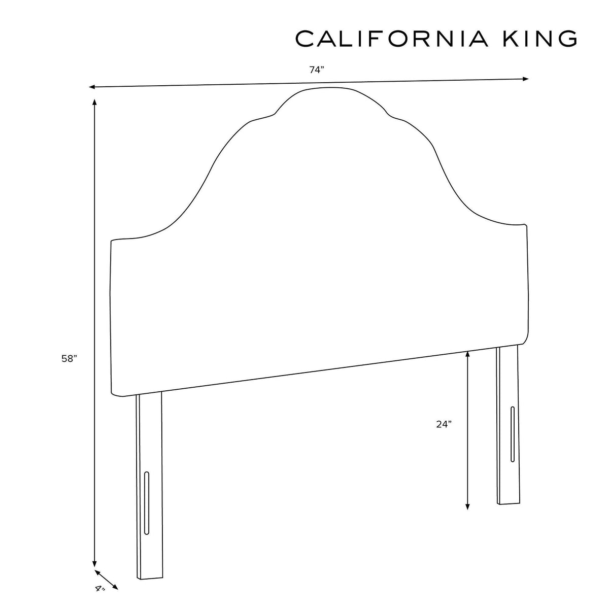 Pink Arched Headboard W72166