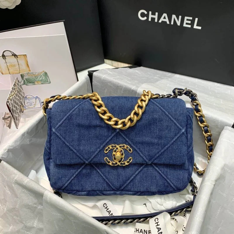 Denim Flap Bag L902
