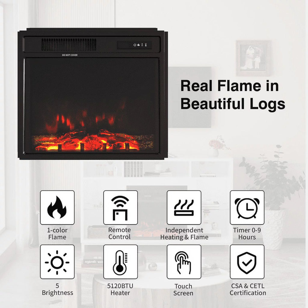 47'' TV Stand with 18" Electric Fireplace U8045