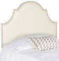 White Leather Twin Headboard M362