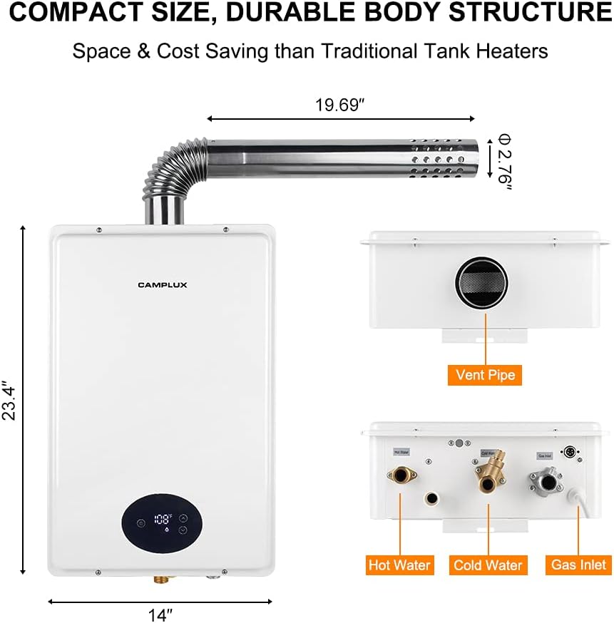 5.28 GPM Propane Tankless Water Heater X1702