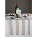 100% Pure Linen Black and Natural Table Runner 14 x 48 Inch J667725