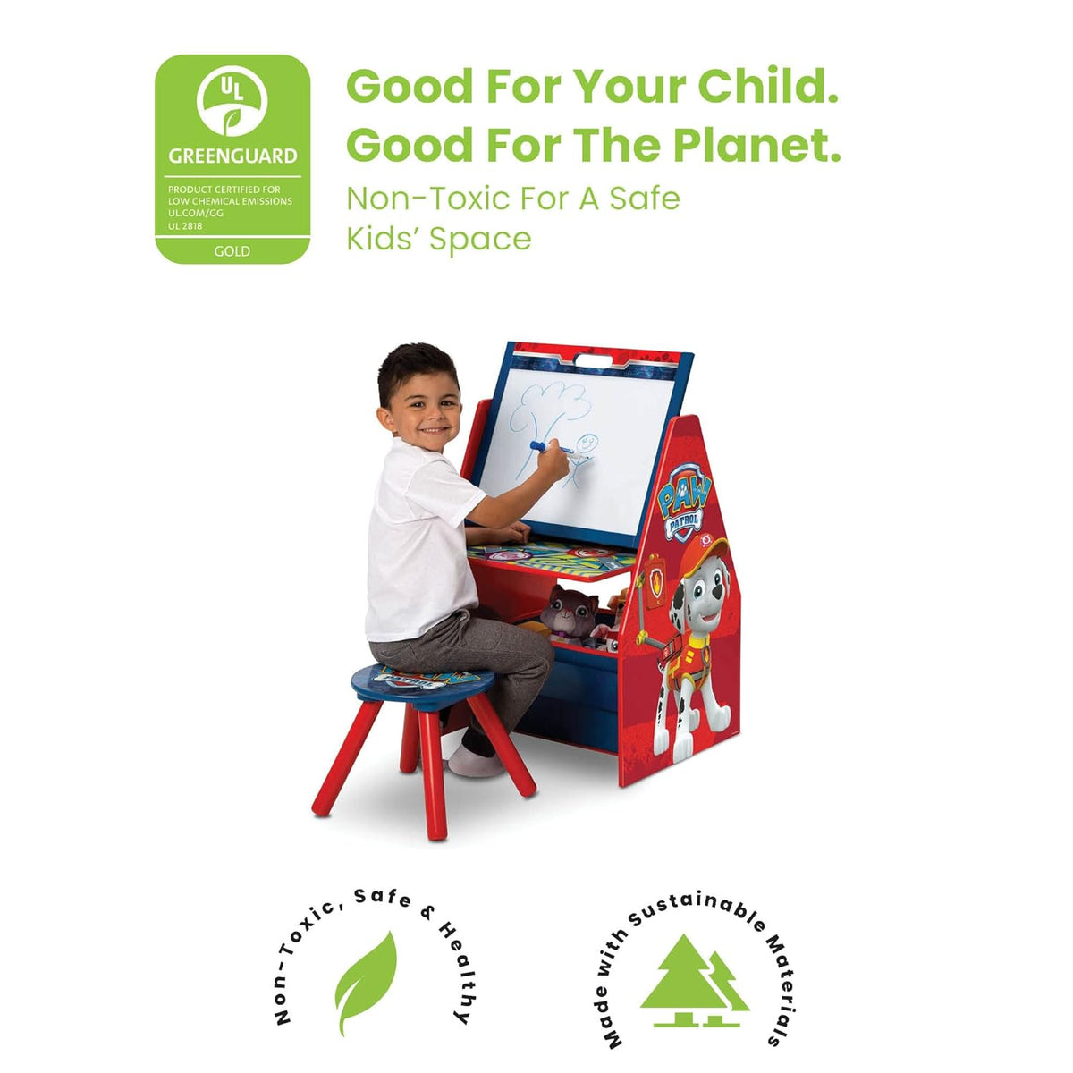 Kids Table and Chair Set with Storage, 2 Chairs Included X79202