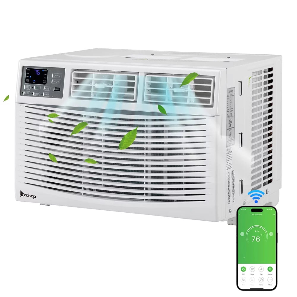 12000BTU 110V Window-Mounted Remote Control Air Conditioner, White E40186
