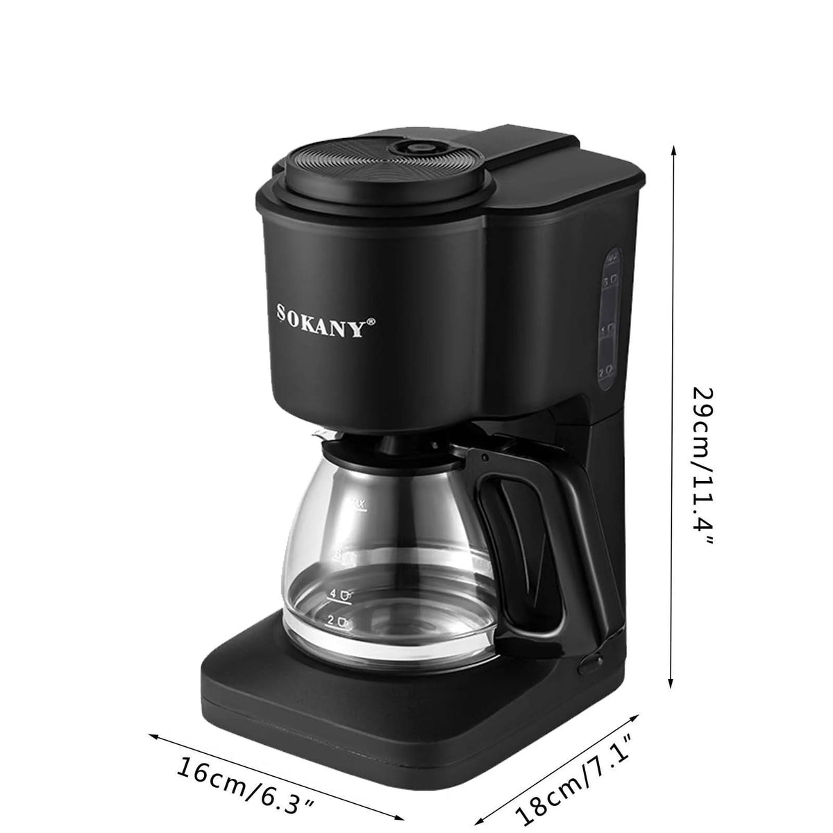 6 Cup Drip Coffee Maker with Built-In Burr Coffee Grinder B7929