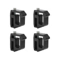 Black Aluminium Alloy Truck Cap Mounting Clamps, 4 Pcs U45035