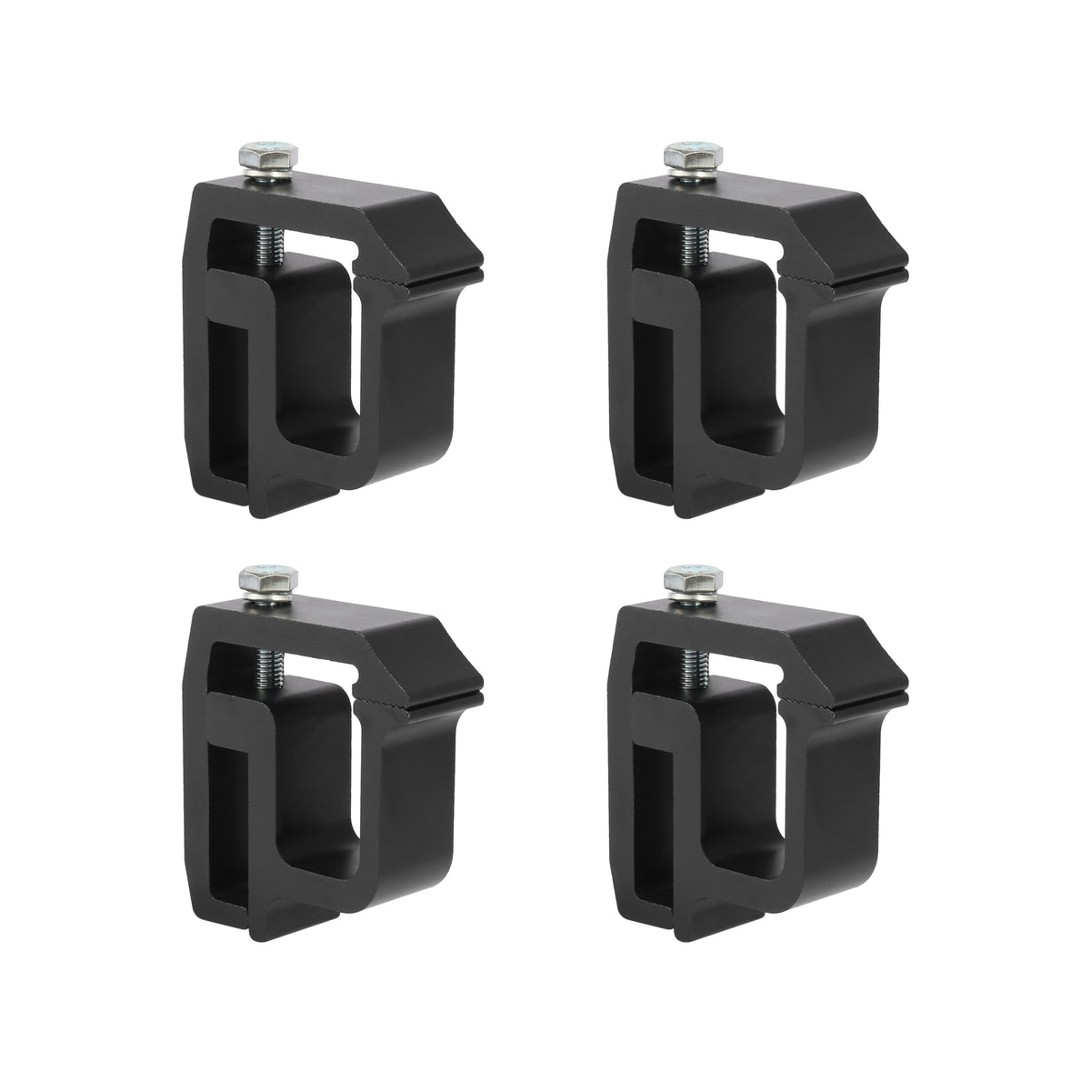 Black Aluminium Alloy Truck Cap Mounting Clamps, 4 Pcs U45035